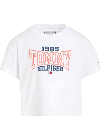 Белая летняя футболка Tommy Hilfiger