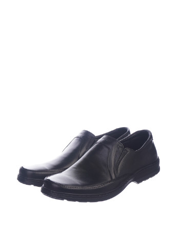 Кэжуал черные мужские украинские туфли Cliford без шнурков