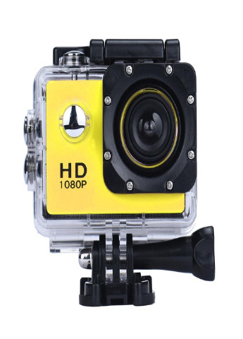 Спортивная экшн камера видеокамера с креплениями SportsFull HD 1080p Жёлтая (364120) Francesco Marconi (214077951)