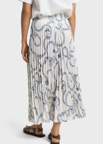 Белая кэжуал с геометрическим узором юбка Gant плиссе