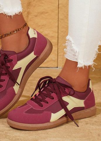 Кроссовки SHEIN бордовые демисезоны (332110982)