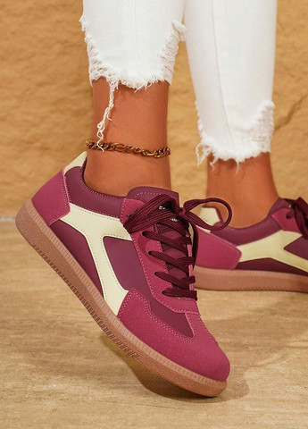 Кроссовки SHEIN бордовые демисезоны (332110982)