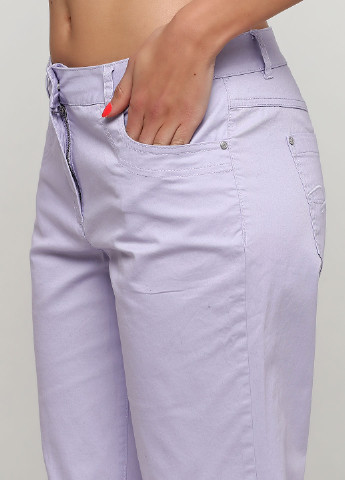 Сиреневые кэжуал демисезонные зауженные брюки BRANDTEX COPENHAGEN