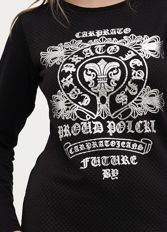 Черное кэжуал платье Radda с рисунком