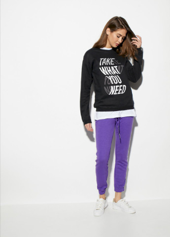 Чорний світшот basic YAPPI (201487955)