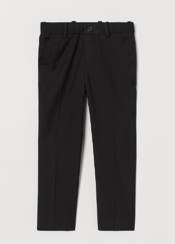 Черные классические демисезонные брюки зауженные H&M