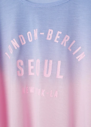 Комбинированная летняя футболка H&M