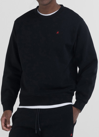 Чорний світшот Replay однотонний без декору (315033664)