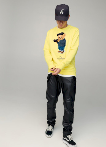 Желтый свитшот мужской basic /no flis/ YAPPI (252386776)