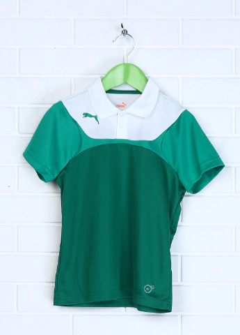 Зеленая летняя футболка с коротким рукавом Puma