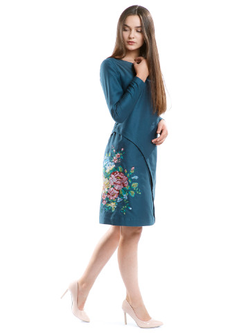 Синя кежуал сукня Edelvika з квітковим принтом