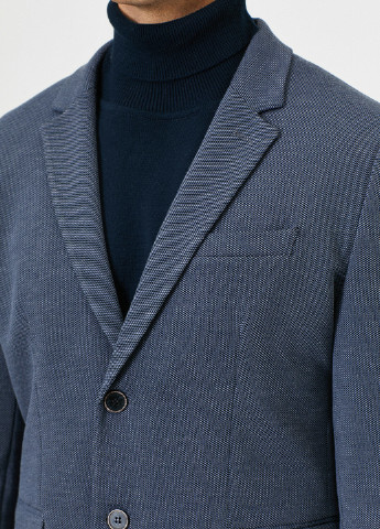 Пиджак KOTON однобортный тёмно-синий деловой полиэстер
