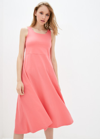 Розовое кэжуал платье клеш Promin однотонное