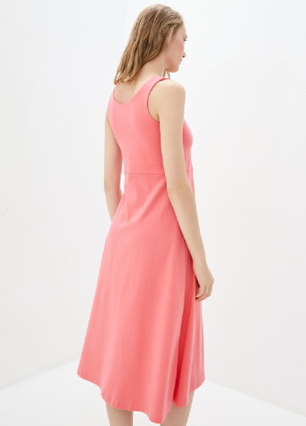 Розовое кэжуал платье клеш Promin однотонное