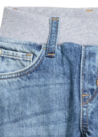Голубые демисезонные прямые джинсы H&M