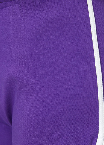Шорты KOTON однотонные фиолетовые спортивные хлопок, трикотаж