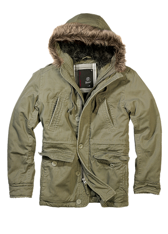 Оливковая (хаки) зимняя куртка Brandit