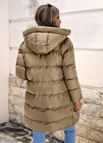 Пісочна зимня куртка SHEIN