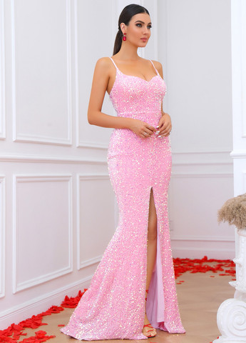 Рожева вечірня сукня годе SHEIN однотонна