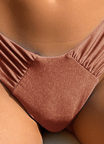 Коричневий літній купальник (ліф, трусики) роздільний SHEIN