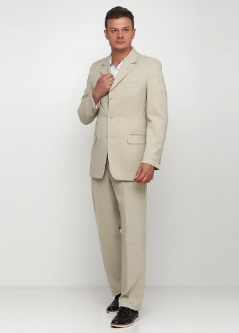 Бежевый демисезонный костюм (пиджак, брюки) брючный Galant
