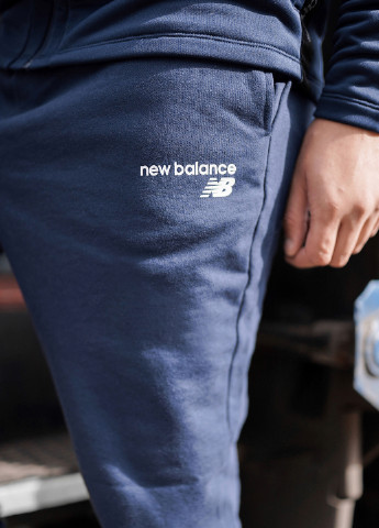 Темно-синие спортивные демисезонные джоггеры брюки New Balance