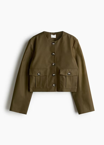 Хаки женский жакет H&M однотонный - демисезонный