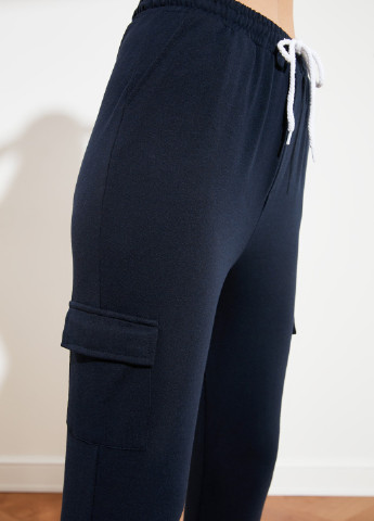Темно-синие спортивные демисезонные карго, джоггеры брюки Trendyol