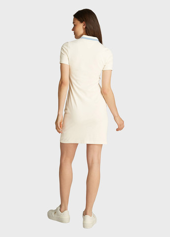 Бежевое кэжуал платье поло Tommy Hilfiger однотонное