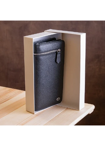 Чоловік шкіряний гаманець 10х20х3,5 см st leather (229460988)