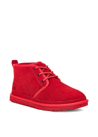 Красные мужские ботинки дезерты со шнурками