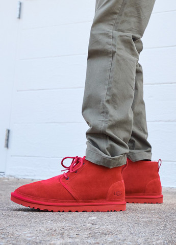 Красные осенние ботинки дезерты UGG