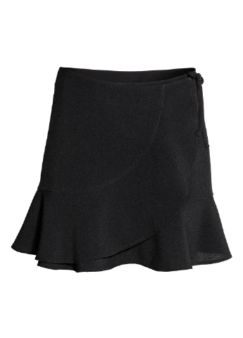 Черная кэжуал юбка H&M мини