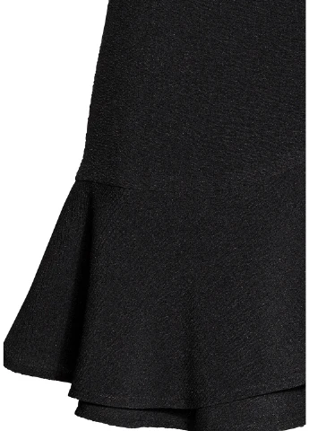 Черная кэжуал юбка H&M мини