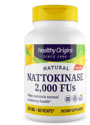 Наттокиназа 100мг,, 60 гелевых капсул Healthy Origins (228292845)