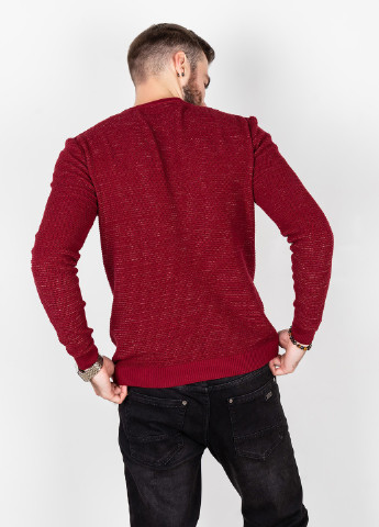 Красный демисезонный свитер мужской джемпер ISSA PLUS GN4-60