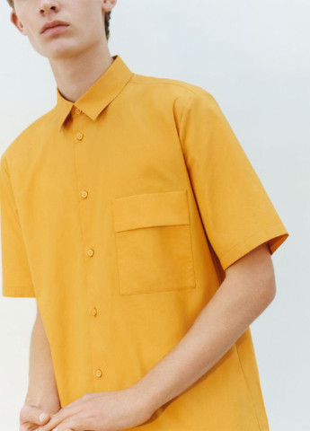 Желтая кэжуал рубашка Cos с коротким рукавом