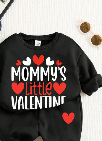 Черный демисезонный костюм (свитшот, брюки) брючный SHEIN