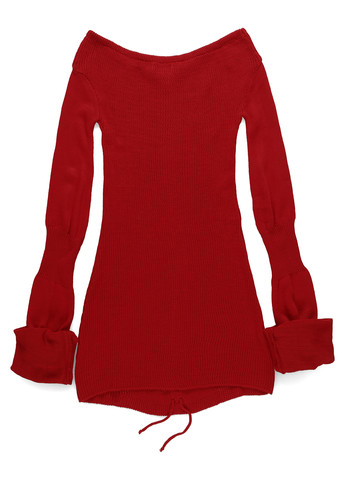 Червона кежуал сукня сукня светр PrettyLittleThing однотонна