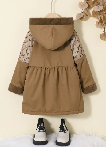 Коричнева зимня куртка SHEIN