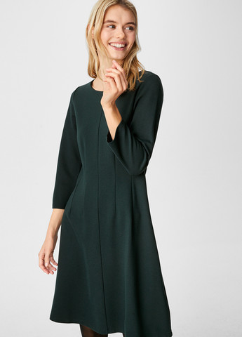 Темно-зелена кежуал сукня C&A однотонна