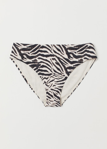 Черно-белые купальные трусики-плавки зебра H&M