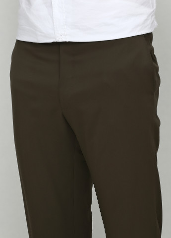 Оливковые классические демисезонные прямые брюки Ralph Lauren