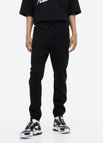 Черные спортивные, кэжуал демисезонные джоггеры брюки H&M