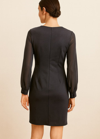 Темно-синя кежуал сукня футляр Sassofono однотонна