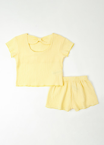 Желтый летний комплект (футболка, шорты) KRAKO