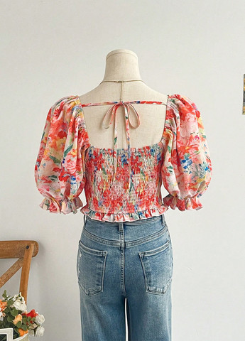 Комбинированная блуза SHEIN