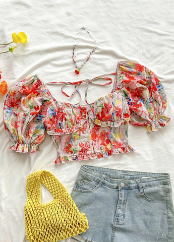 Комбинированная блуза SHEIN