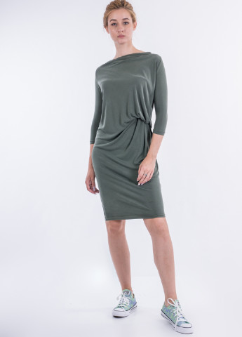 Серо-зеленое кэжуал платье Sarah Chole однотонное