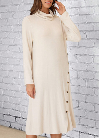 Айворі кежуал сукня а-силует SHEIN однотонна